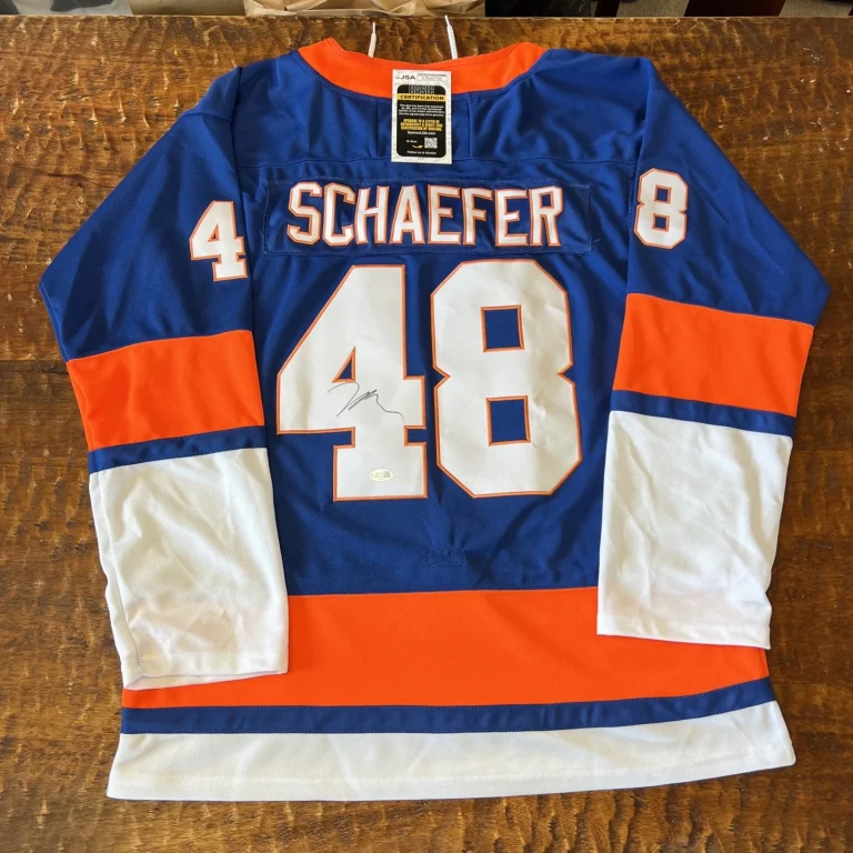 Matthew Schaefer Signed New York Islanders Jersey JSA Coa Autographed