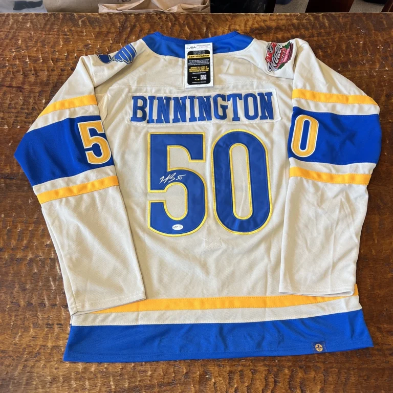 Jordan Binnington Signed St Louis Blues Jersey JSA Coa Autographed Hockey