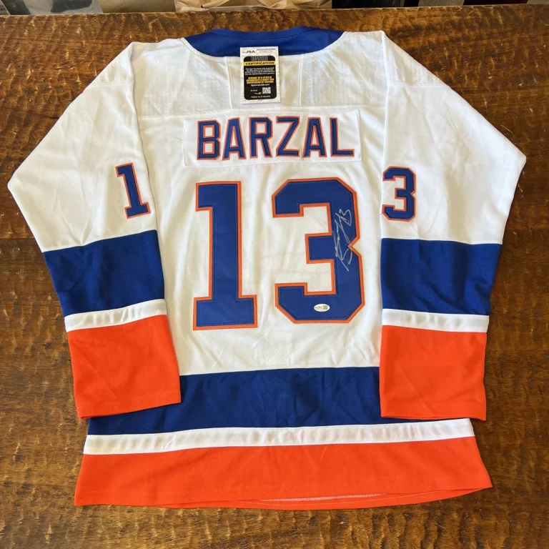 Mathew Barzal Signed New York Islanders Jersey JSA Coa Autographed