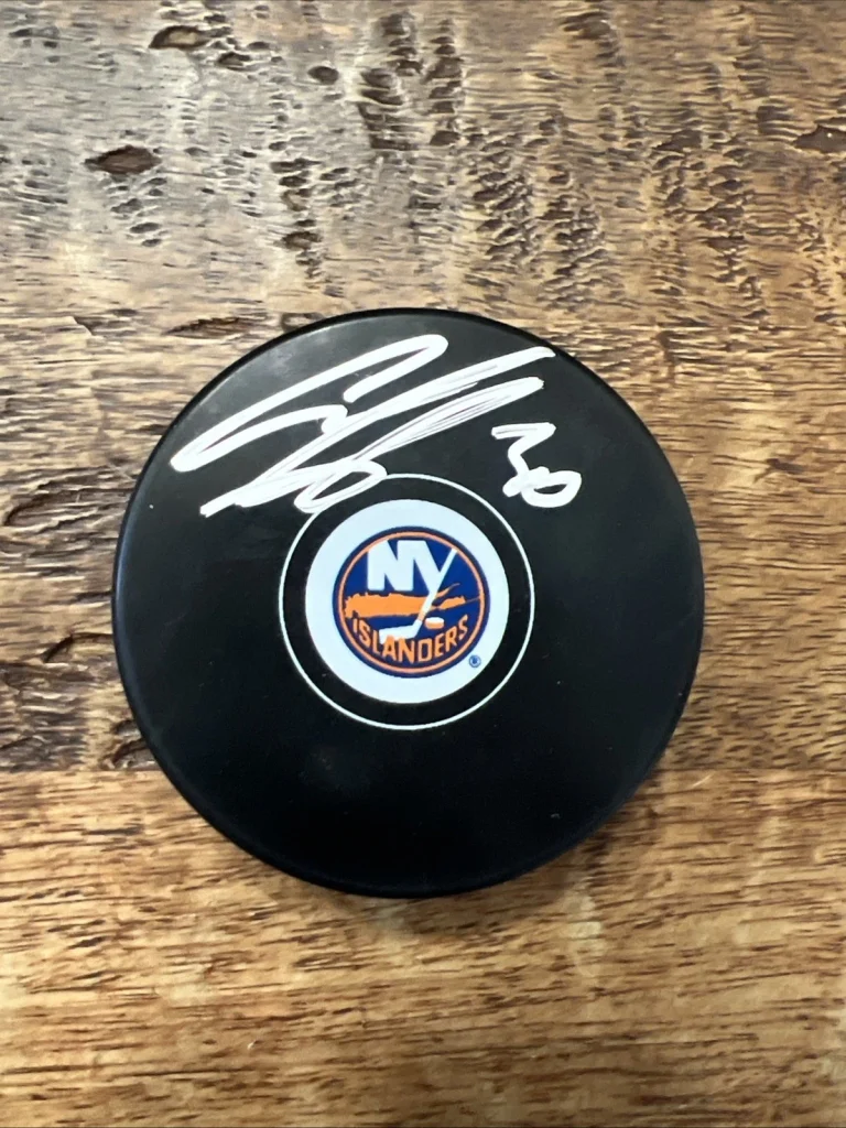 Ilya Sorokin Signed New York Islanders Puck JSA Coa Autographed