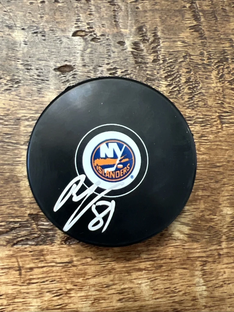 Ondrej Palat Signed New York Islanders Puck JSA Coa Autographed