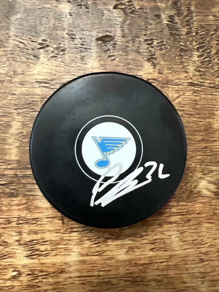 Pius Suter Signed St Louis Blues Puck JSA Coa Autographed