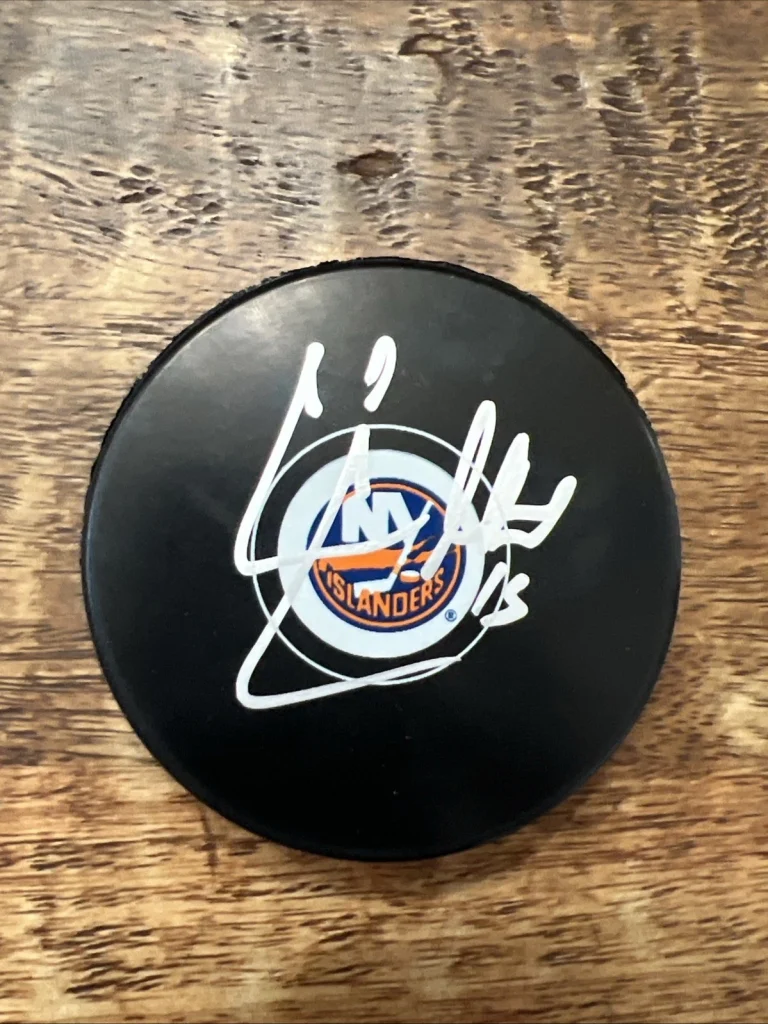 Cal Clutterbuck Signed New York Islanders Puck JSA Coa Autographed