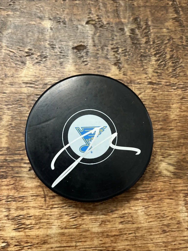 Jonatan Berggren Signed St Louis Blues Puck JSA Coa Autographed