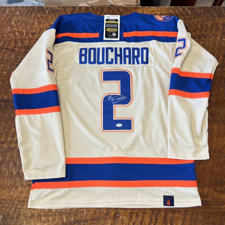 Evan Bouchard Signed Edmonton Oilers Jersey JSA Coa Autographed Hockey