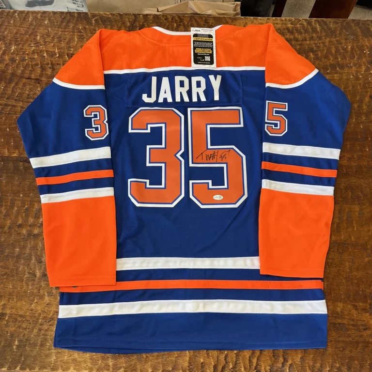Tristan Jarry Signed Edmonton Oilers Jersey JSA Coa Autographed