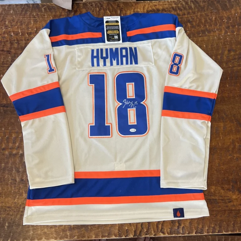 Zach Hyman Signed Edmonton Oilers Jersey JSA Coa Autographed Hockey