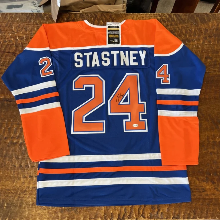 Spencer Stastney Signed Edmonton Oilers Jersey JSA Coa Autographed
