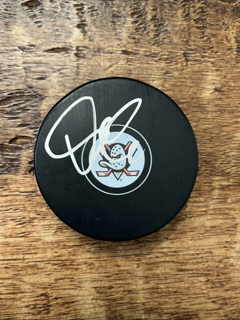Pat Verbeek Signed Anaheim Ducks Puck JSA Coa Autographed