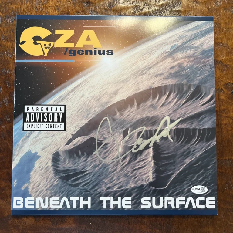 GZA Signed Beneath The Surface Vinyl LP Record JSA Coa Autographed Genius