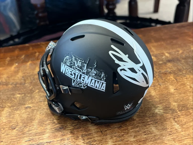 Drew McIntyre Signed WrestleMania 42 Mini Helmet JSA Coa Autographed WWE