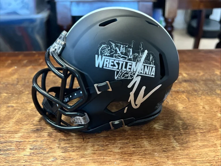 Iyo Sky Signed WrestleMania 42 Mini Helmet JSA Coa Autographed WWE