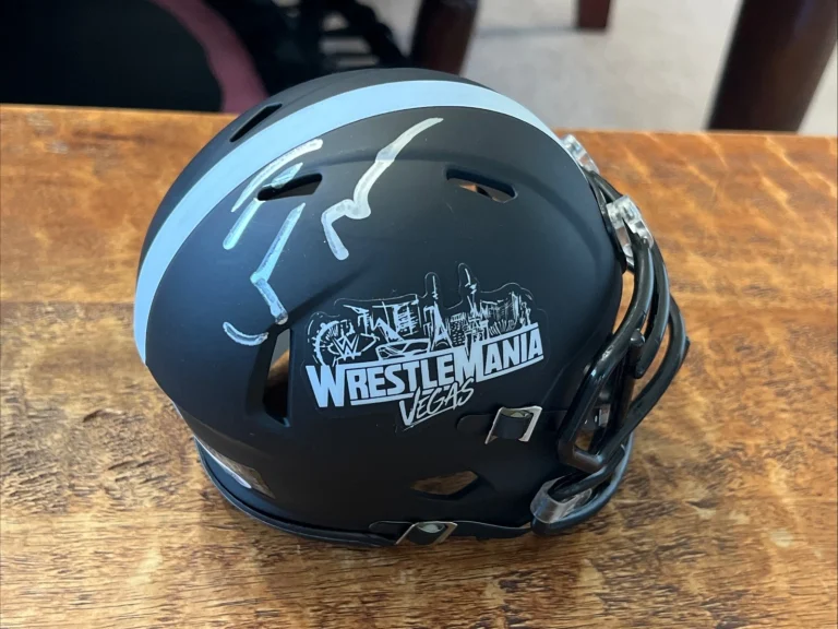 Jacob Fatu Signed WrestleMania 42 Mini Helmet JSA Coa Autographed WWE