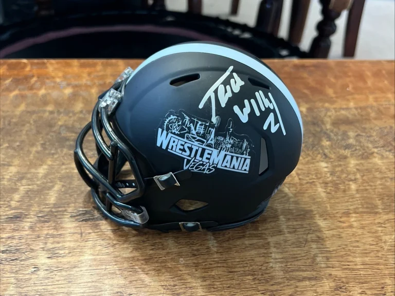Trick Williams Signed WrestleMania 42 Mini Helmet JSA Coa Autographed WWE