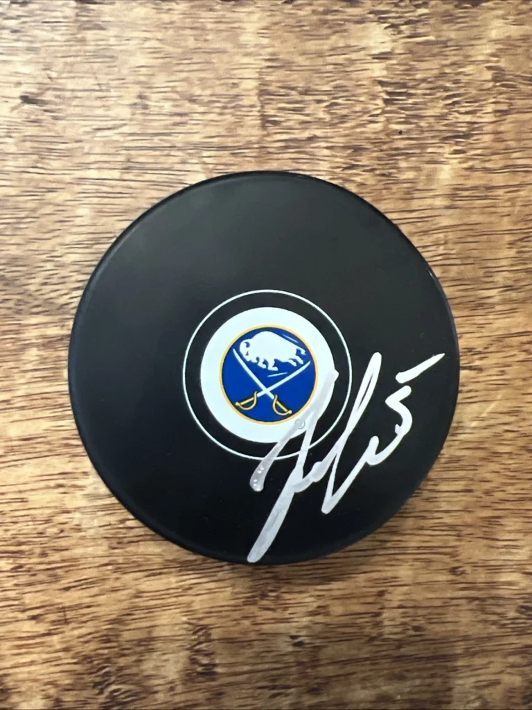 Luke Schenn Signed Buffalo Sabres Puck JSA Coa Autographed