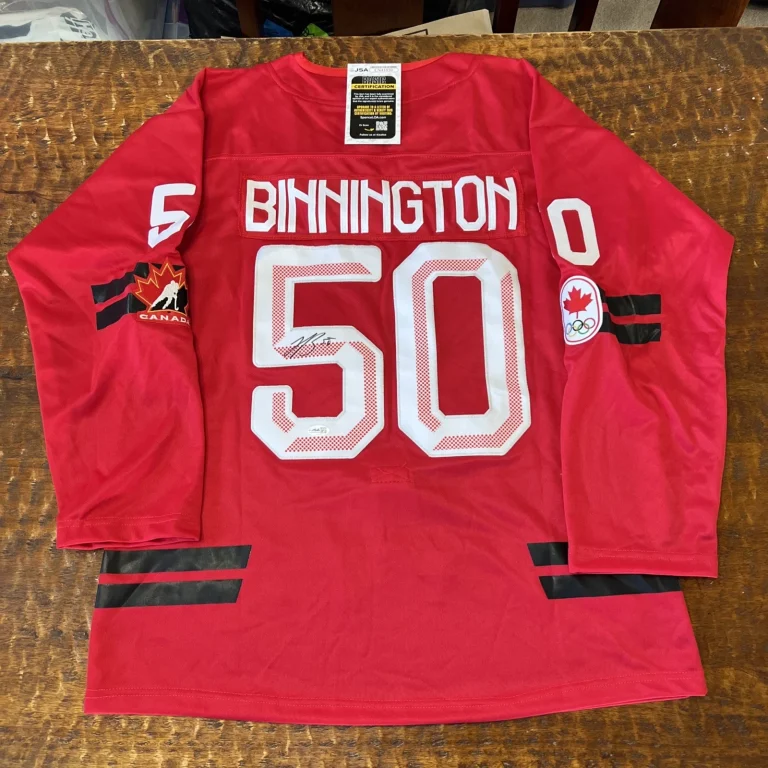Jordan Binnington Signed Canada Jersey JSA Coa Autographed Blues