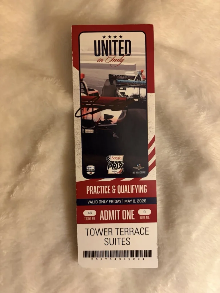Christian Lundgaard (2026 Winner) Signed Indianapolis Indy 500 Ticket Sonsio GP