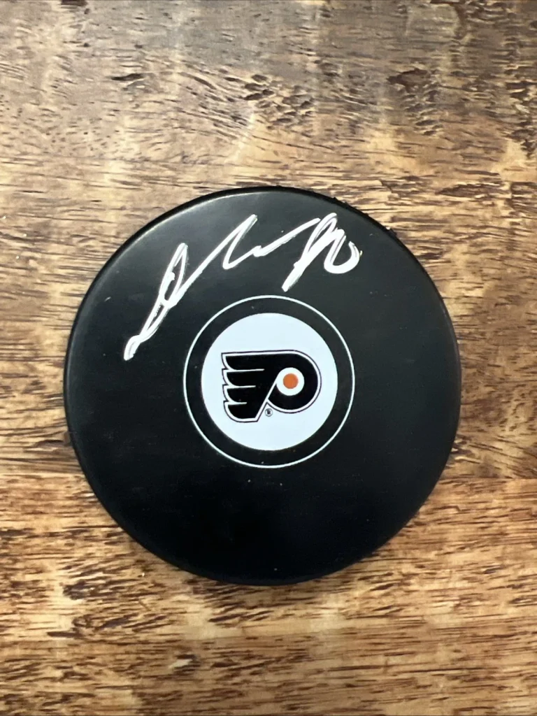 Dan Vladar Signed Philadelphia Flyers Puck JSA Coa Autographed