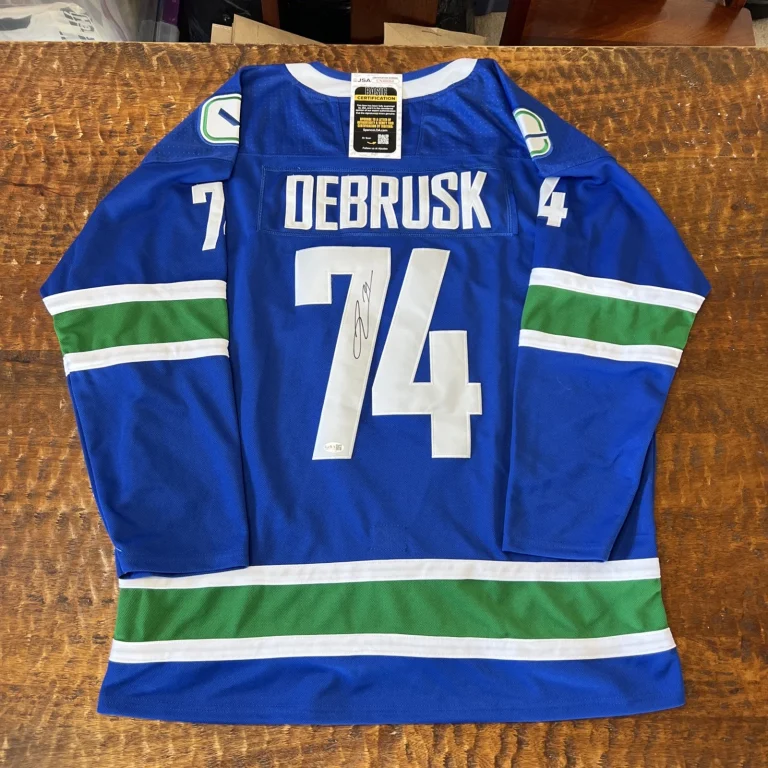Jake DeBrusk Signed Vancouver Canucks Jersey JSA Coa Autographed Hockey