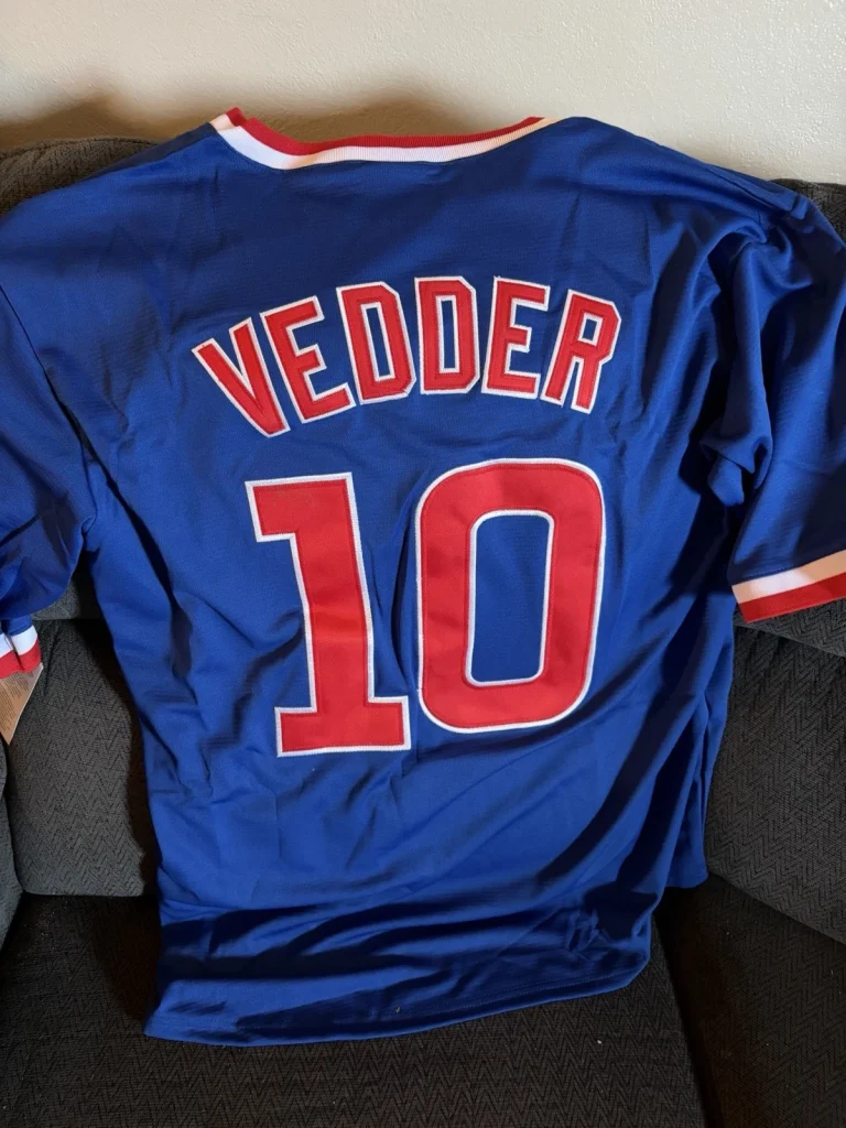 Eddie Vedder Chicago Cubs Jersey Stitched Size XL