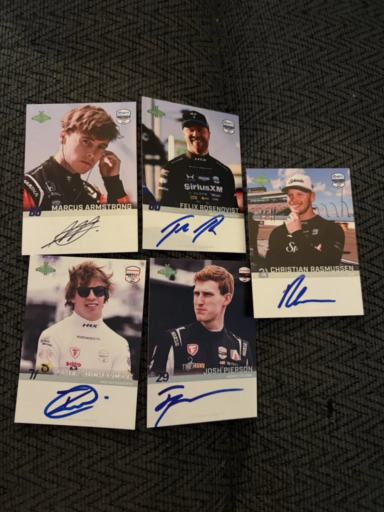 Felix Rosenqvist Christian Rasmussen + 3 Signed Parkside 2026 Indy Card Exchange