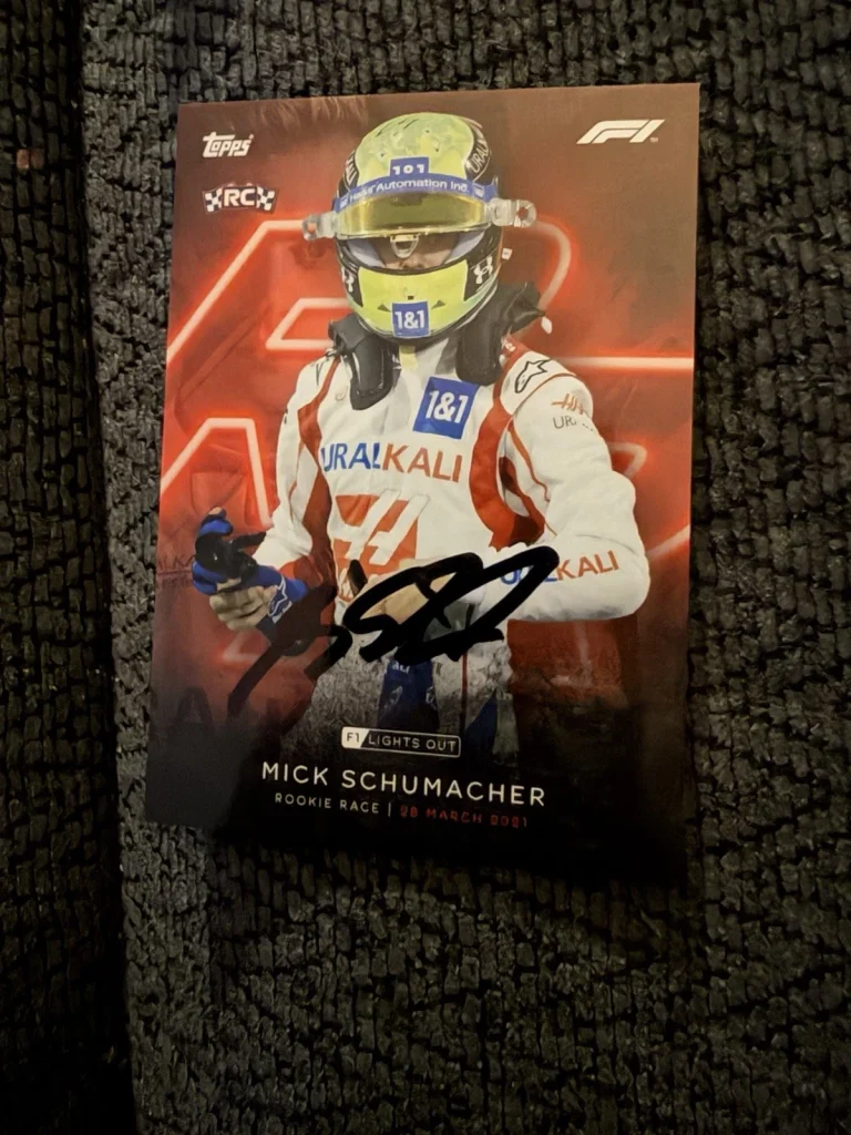 Formula 1 Indy Car Trading Card Indianapolis 500 Signed Mick Schumacher