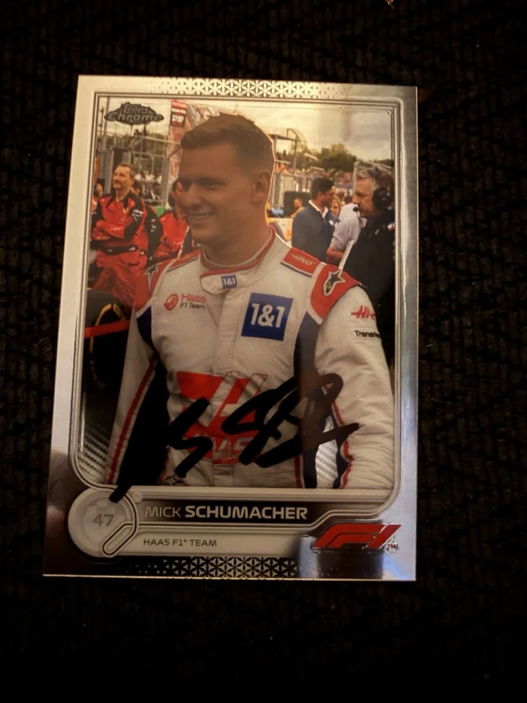 Formula 1 Indy Car Trading Card Indianapolis 500 Signed Mick Schumacher
