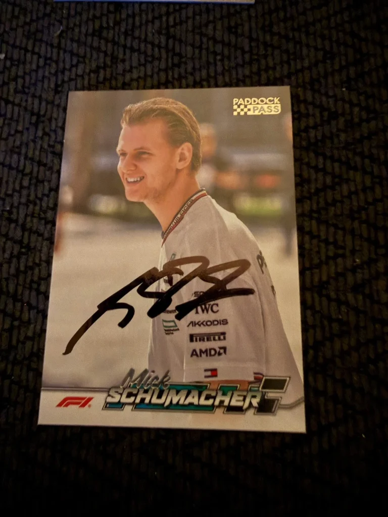 Formula 1 Indy Car Trading Card Indianapolis 500 Signed Mick Schumacher