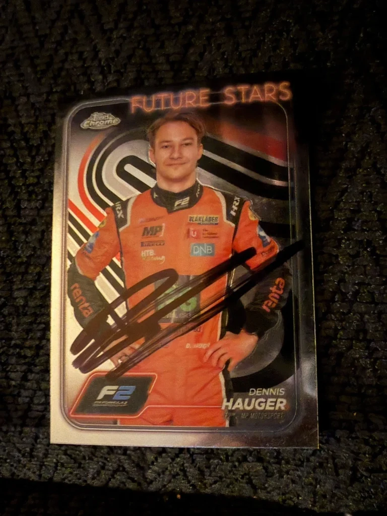 Dennis Hauger Signed Indianapolis 500 Trading Card Indy Car Formula 1 One 2