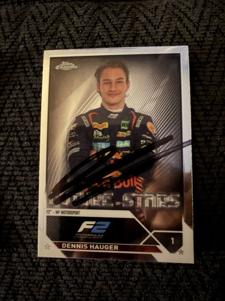 Dennis Hauger Signed Indianapolis 500 Trading Card Indy Car Formula 1 One 2