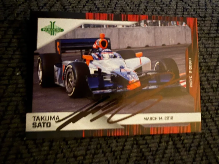 2025 Parkside Indy Car Trading Card Indianapolis 500 Signed Takuma Sato