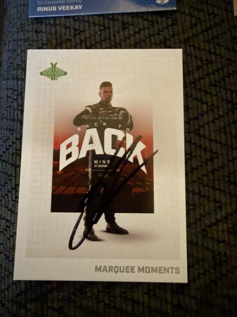 2025 Parkside Indy Car Trading Card Indianapolis 500 Signed Scott Mclaughlin