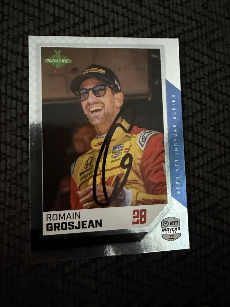 2024 Parkside Indy Car Trading Card 500 Signed Romain Grosjean Parallel Version