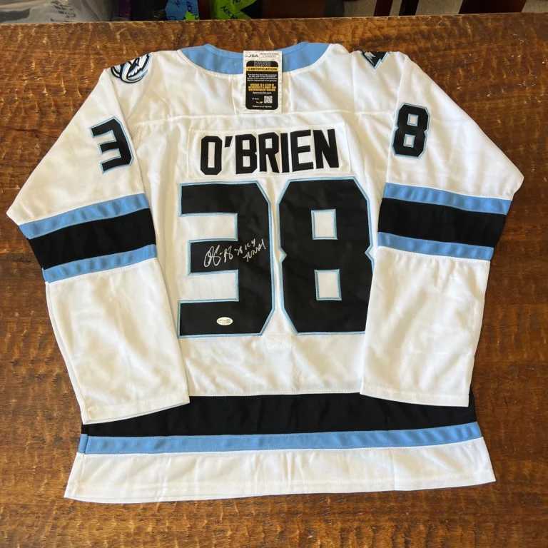 Liam O'Brien Signed Utah Mammoth Jersey JSA Coa Autographed
