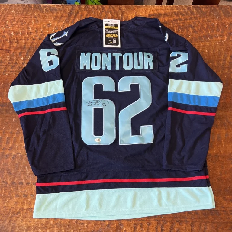 Brandon Montour Signed Seattle Kraken Jersey JSA Coa Autographed
