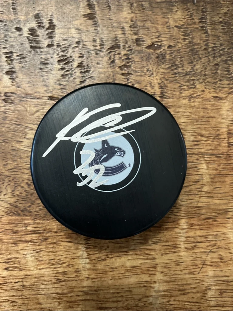 Kevin Lankinen Signed Vancouver Canucks Puck JSA Coa Autographed