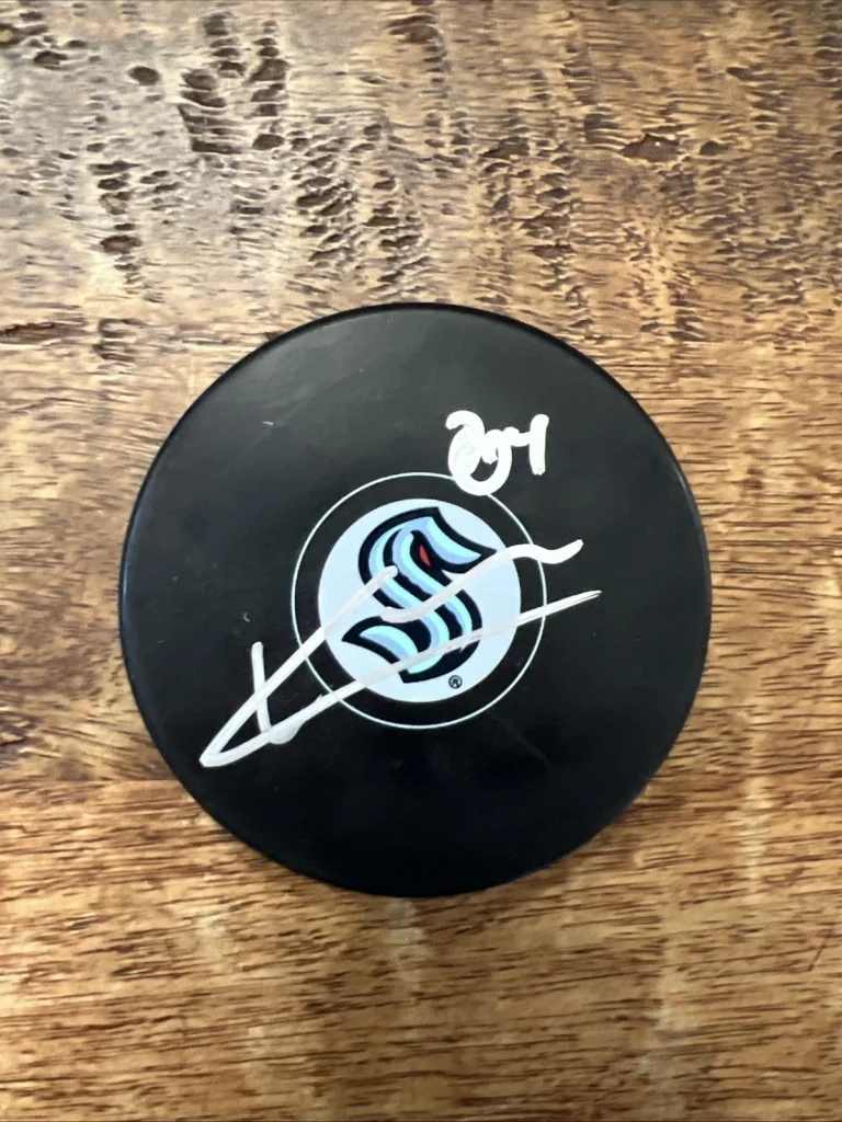 Kaapo Kakko Signed Seattle Kraken Puck JSA Coa Autographed