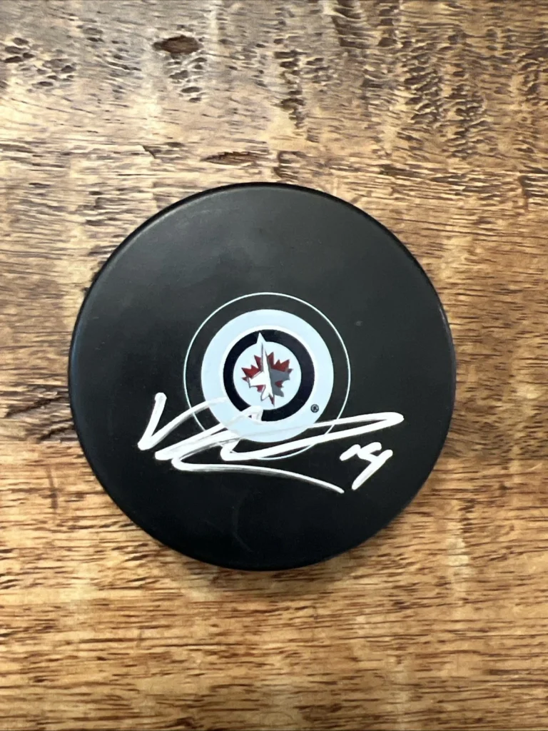 Ville Heinola Signed Winnipeg Jets Puck JSA Coa Autographed