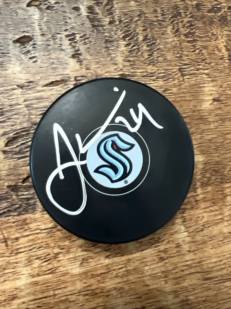 Jamie Oleksiak Signed Seattle Kraken Puck JSA Coa Autographed