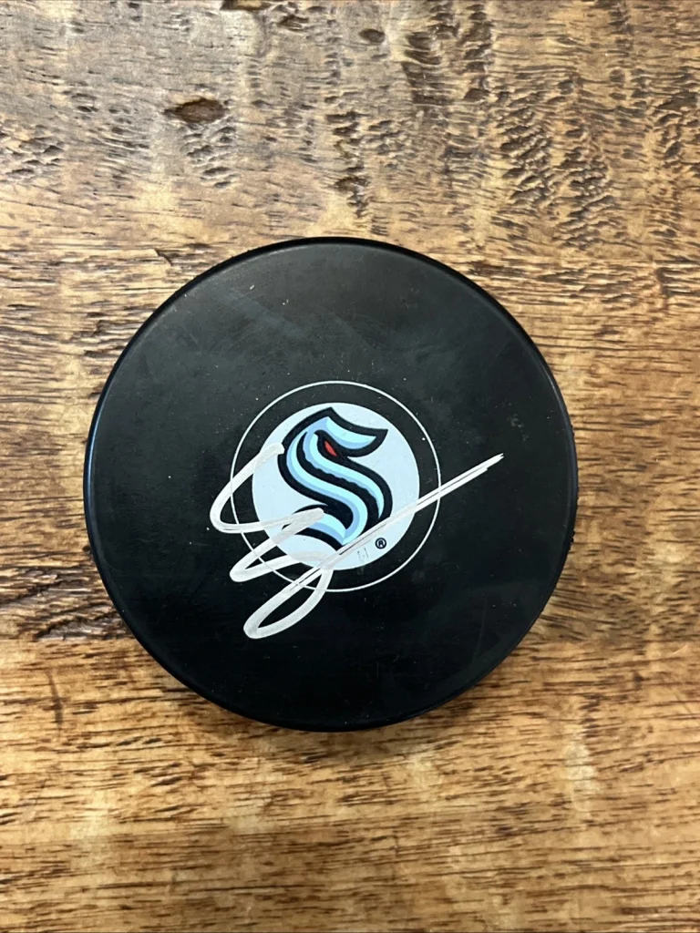 Eeli Tolvanen Signed Seattle Kraken Puck JSA Coa Autographed