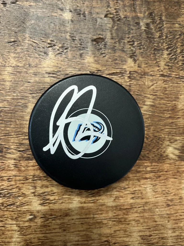 Brandon Tanev Signed Utah Mammoth Puck JSA Coa Autographed