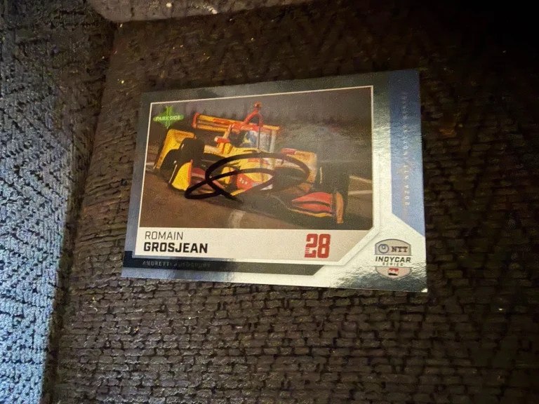 2024 Parkside Indy Car Trading Card 500 Signed Romain Grosjean Parallel Version