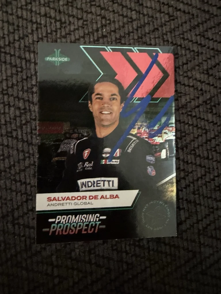 2025 Parkside Indy Car Trading Card 500 Salvador De Alba Signed Nxt