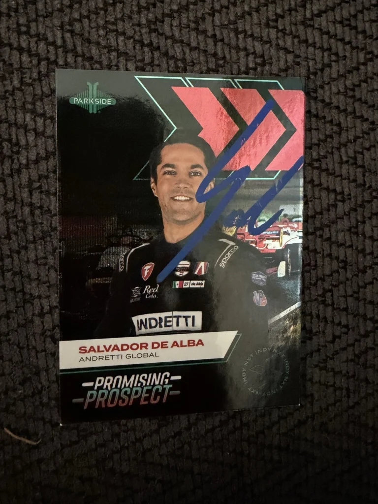 2025 Parkside Indy Car Trading Card 500 Salvador De Alba Signed Nxt