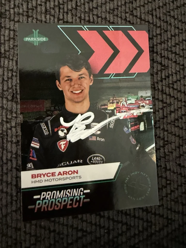 2025 Parkside Indy Car Trading Card 500 Bryce Aron Signed Nxt