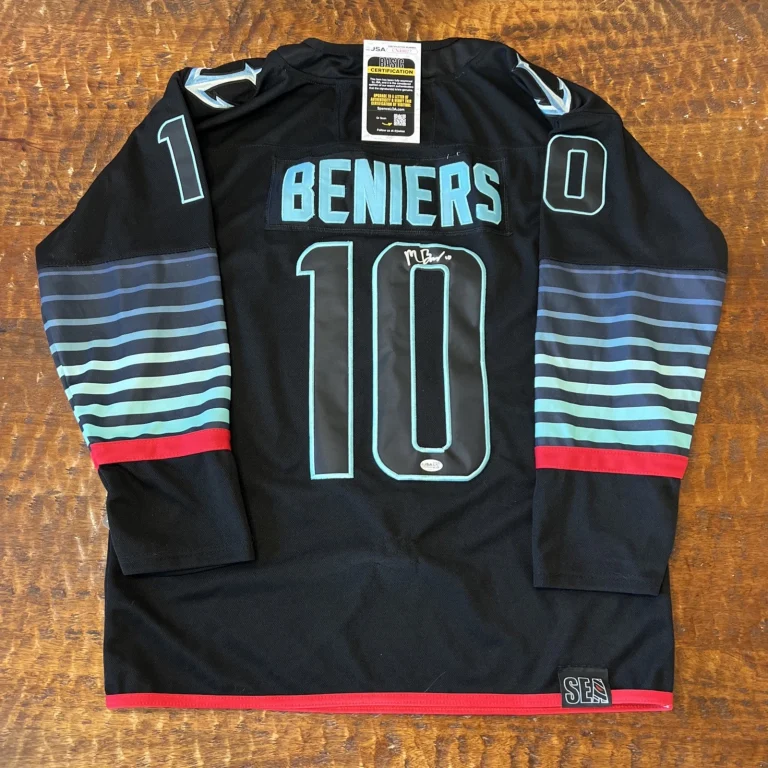 Matty Beniers Signed Seattle Kraken Jersey JSA Coa Autographed