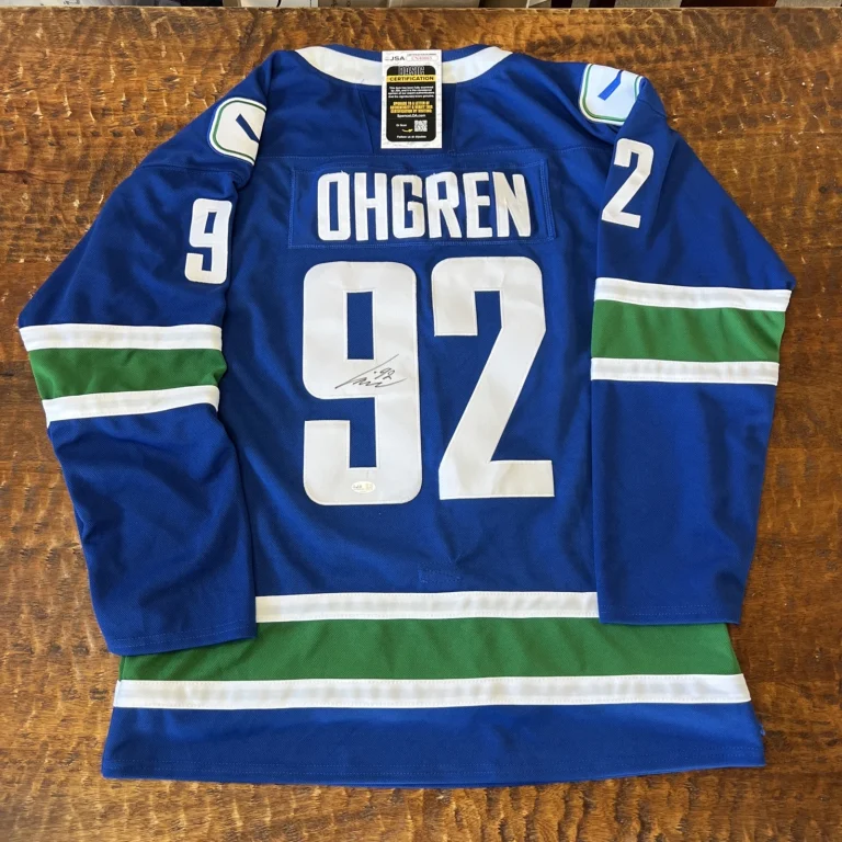 Liam Ohgren Signed Vancouver Canucks Jersey JSA Coa Autographed Hockey