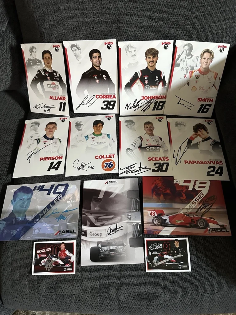 Indianapolis 500 Lot Of 13 Promo/hero Cards 2025 Signed Indy NXT Autographed