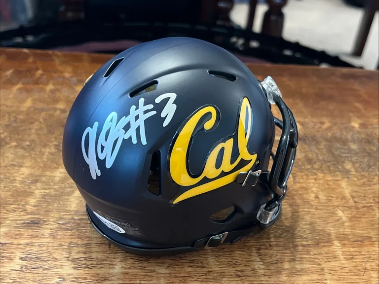 Jaron-Keawe Sagapolutele Signed Cal Golden Bears Mini Helmet JSA Coa Autographed