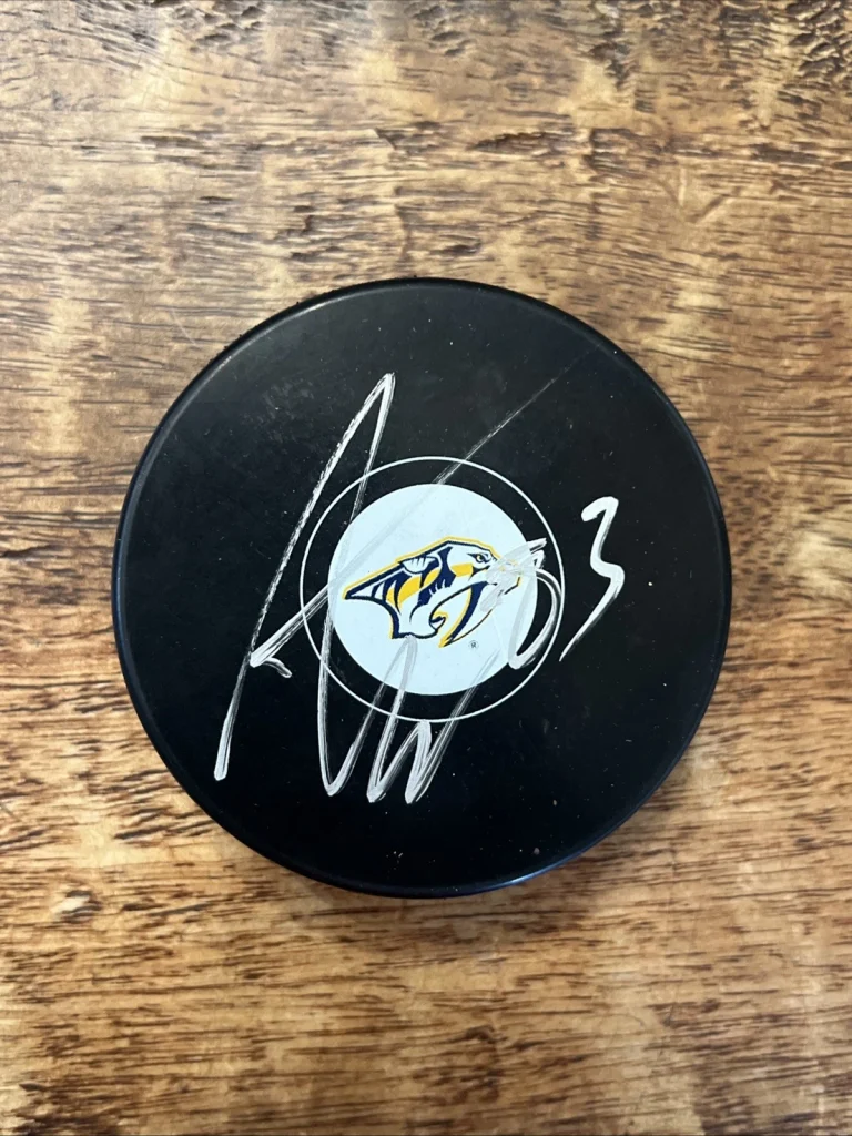 Adam Wilsby Signed Nashville Predators Puck JSA Coa Autographed